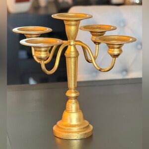 Pottery Barn Gold Candelabra